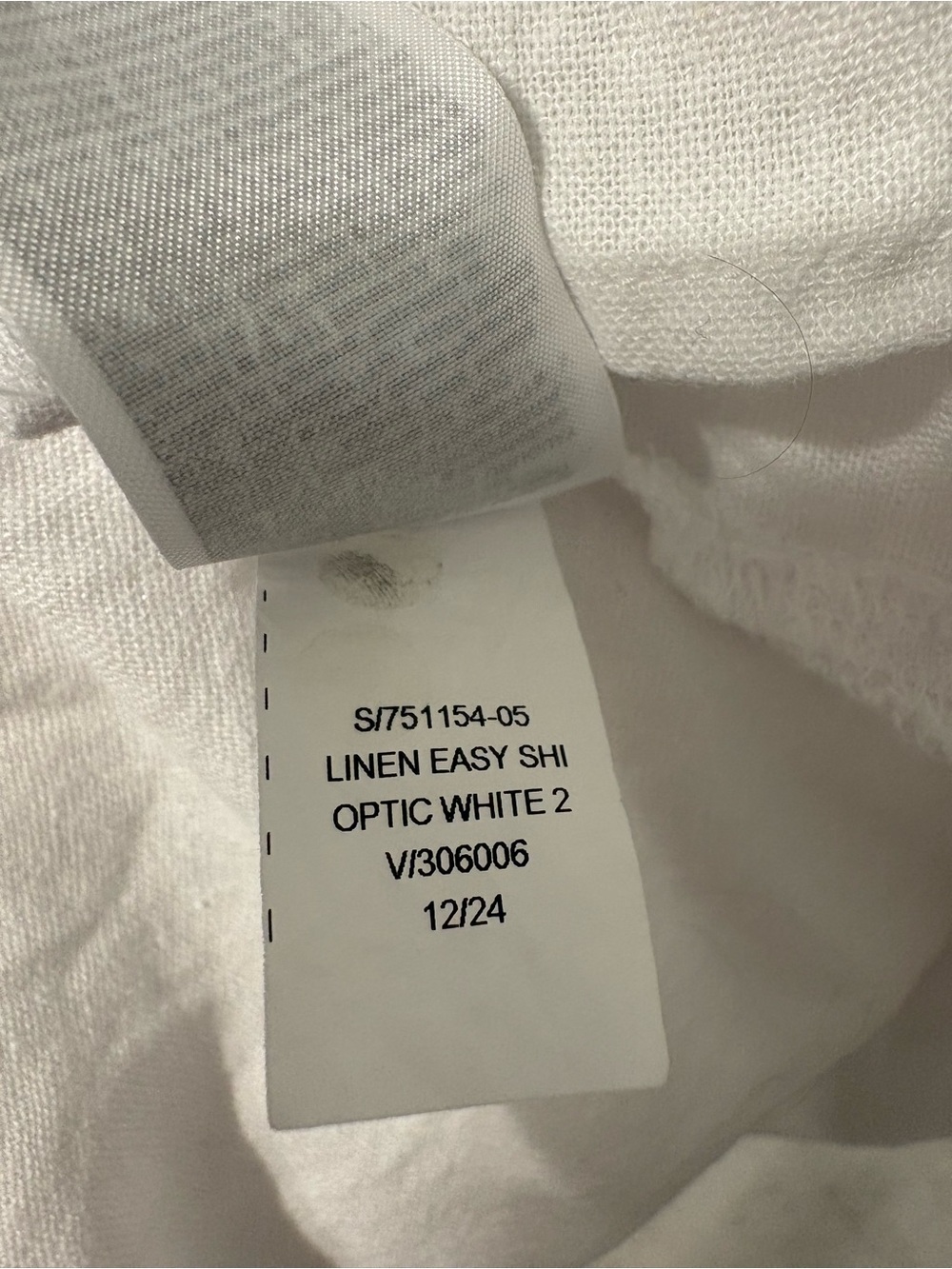 GAP White Linen-Blend Easy Button-Down Shirt - Picture 5 of 9